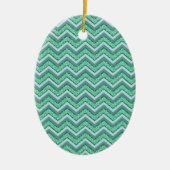 Angesicht Emerald Zickzack Pattern Keramikornament (Vorne)