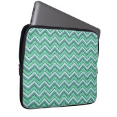 Angesicht Emerald Zickzack Pattern Laptopschutzhülle (Vorne Rechts)