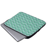 Angesicht Emerald Zickzack Pattern Laptopschutzhülle (Vorne Knopf)