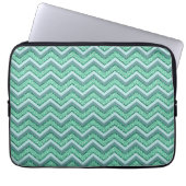Angesicht Emerald Zickzack Pattern Laptopschutzhülle (Vorderseite)