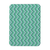 Angesicht Emerald Zickzack Pattern Magnet (Vertikal)