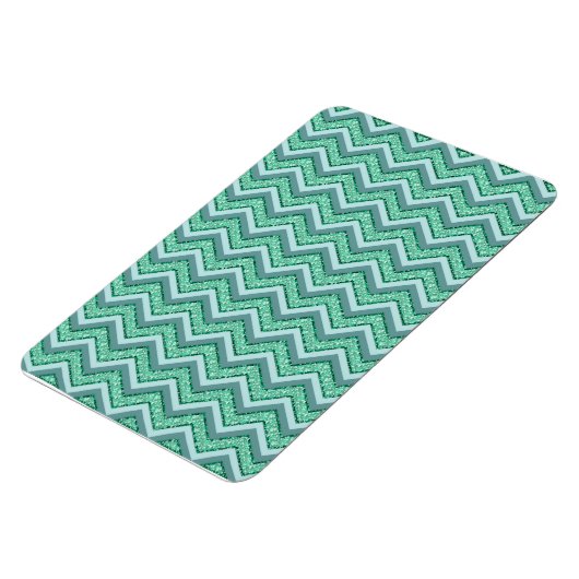 Angesicht Emerald Zickzack Pattern Magnet (Linke Seite)