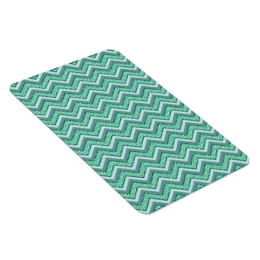 Angesicht Emerald Zickzack Pattern Magnet (Rechte Seite)