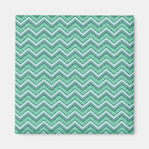 Angesicht Emerald Zickzack Pattern Magnet