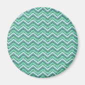 Angesicht Emerald Zickzack Pattern Magnet (Vorne)