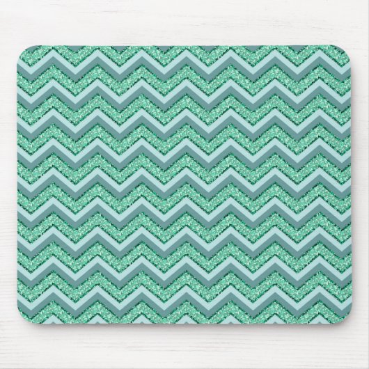 Angesicht Emerald Zickzack Pattern Mousepad (Vorne)