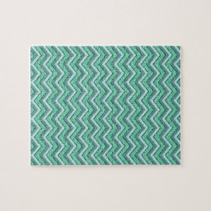 Angesicht Emerald Zickzack Pattern Puzzle
