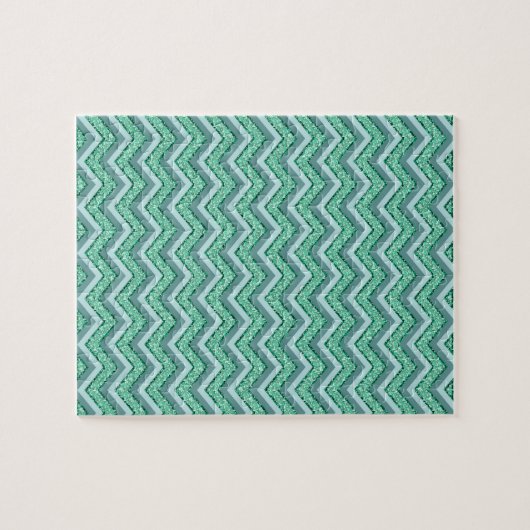Angesicht Emerald Zickzack Pattern Puzzle (Horizontal)