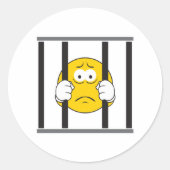 Angesicht im Gefängnis Runder Aufkleber (Vorderseite)