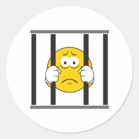 Angesicht im Gefängnis Runder Aufkleber (Vorderseite)