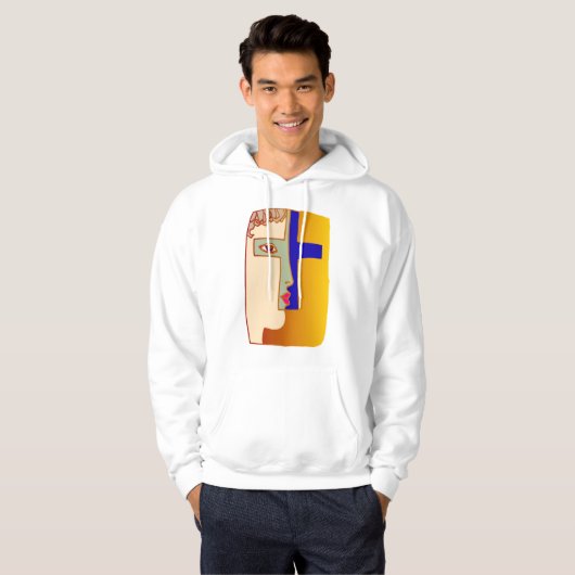Angesicht in einer Kreuzmännchen-Hoodie Hoodie (Vorne ganz)