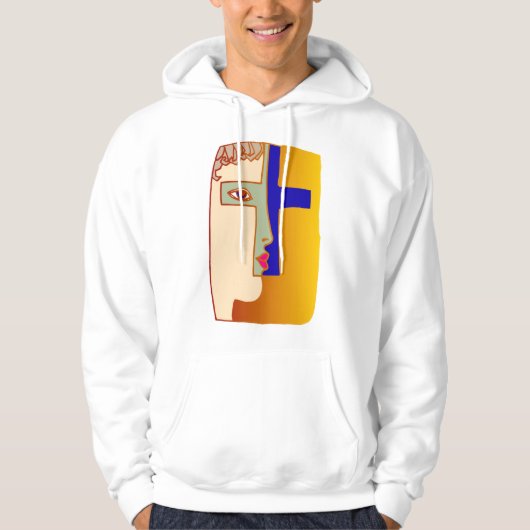 Angesicht in einer Kreuzmännchen-Hoodie Hoodie (Vorderseite)