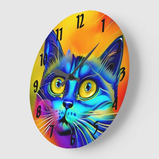 Angesicht künstlicher Intelligenz Große Wanduhr (Winkel)