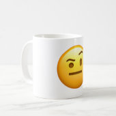Angesicht mit einem aufgehobenen Augenbrauen - Emo Kaffeetasse (Vorderseite Links)