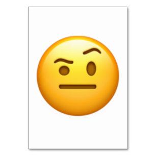 Angesicht mit einem aufgehobenen Augenbrauen - Emo Tischnummer