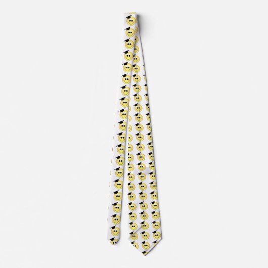 Angesicht mit Graduierung Cap Neck Tie Krawatte (Rückseite)