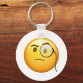 Angesicht mit Monocle - Emoji Schlüsselanhänger (Vorderseite)