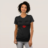 Angesicht mit roten Lippen T-Shirt (Vorne ganz)