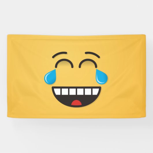 Angesicht mit Tränen der Freude Banner (Horizontal)