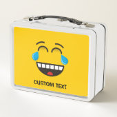 Angesicht mit Tränen der Freude Metall Lunch Box (Rückseite)