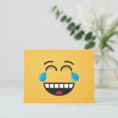 Angesicht mit Tränen der Freude Postkarte (Stehend Vorderseite)