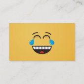 Angesicht mit Tränen der Freude Visitenkarte (Rückseite)
