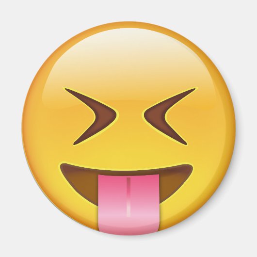 Angesicht mit verklemmter Zunge und eng verschloss Magnet (Vorne)