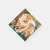 ANGESICHTS DER SONNENKASSE SERVIETTE (Ecke)