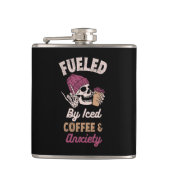 Angespornt durch Eistee und Angst Flachmann (Vorderseite)