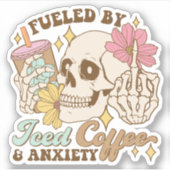 Angespornt durch Eistee und Angstkleber aus Vinyl Aufkleber (Vorderseite)