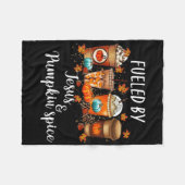 Angespornt durch Kürbisgewürze und Jesus-Kaffee la Fleecedecke (Vorderseite (Horizontal))