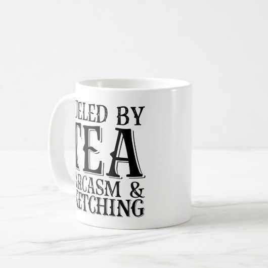 Angespornt durch Tee-Sarcasm und Skizzen Kaffeetasse (Vorderseite Links)