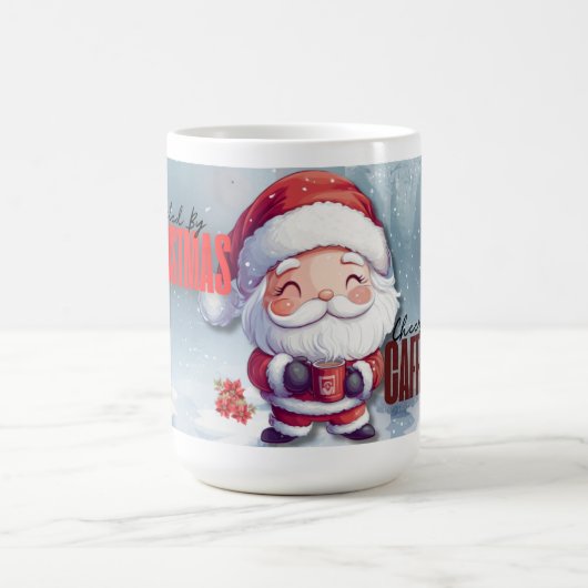 Angespornt durch Weihnachtskeue und Koffein Kaffeetasse (Mittel)