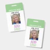 Angestellt-Durchlauf - Fotodurchlauf Name Ausweis (Front & Back)