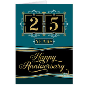 Angestellt-Jahrestag 25 Jahre dekorative formale