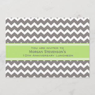 Angestellt-Jahrestags-Mittagessen-Einladungs-Grau Einladung