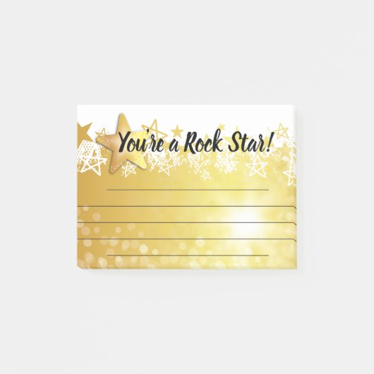 Angestelltanerkennungspost-itpreis-Rockstar Post-it Klebezettel (Vorderseite)