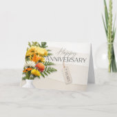Angestellte 7 Jahre Jubiläum Fresh Blume Card Karte (Vorderseite)