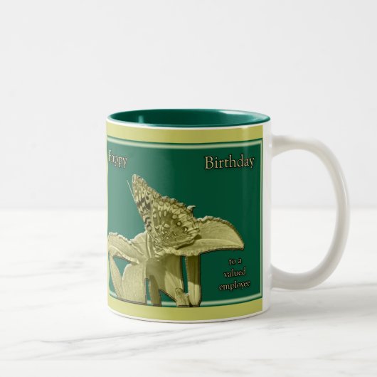 Angestellte Birthday Butterfly Tasse (Rechts)