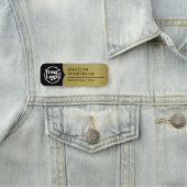 Angestellte Black Metallic Gold Logo Magnetic Namensschild (Beispiel)
