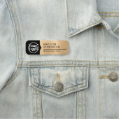 Angestellte Black Metallic Light Gold Logo Magneti Namensschild (Beispiel)