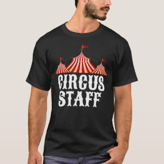 Angestellte der Geburtstagsfeier des Vintagen Zirk T-Shirt