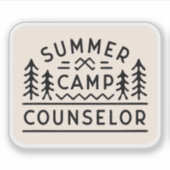 Angestellte des Sommercamps Ästhetik Aufkleber (Vorderseite)