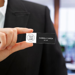 Angestellte für Berufliche Firmenlogos Namensschild