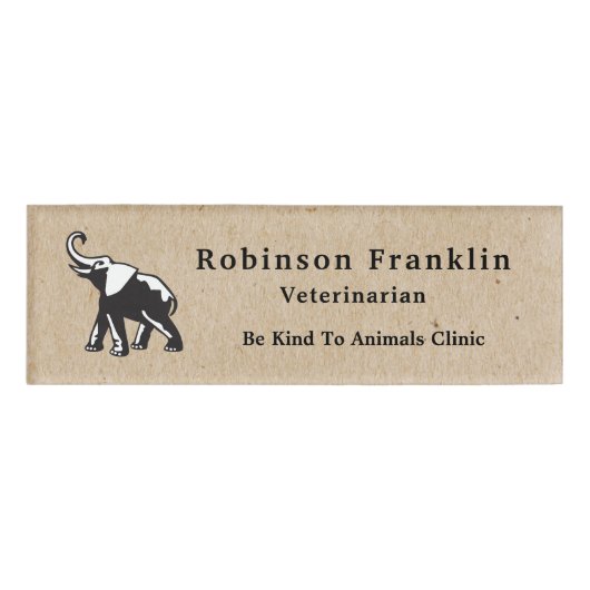 Angestellte für tierärztliche klinische Logos Namenschild (Vorderseite)