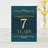 Angestellter 7. Jahrestag Stilvolles formales Eleg Karte (Gelbe Blume)