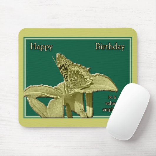 Angestellter Birthday Butterfly Mousepad (Mit Mouse)