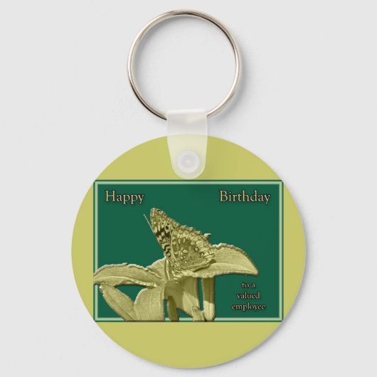 Angestellter Birthday Butterfly Schlüsselanhänger (Vorderseite)