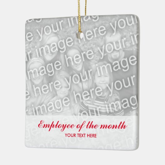 Angestellter der Monat WeihnachtsFotoverzierung Keramikornament (Links)