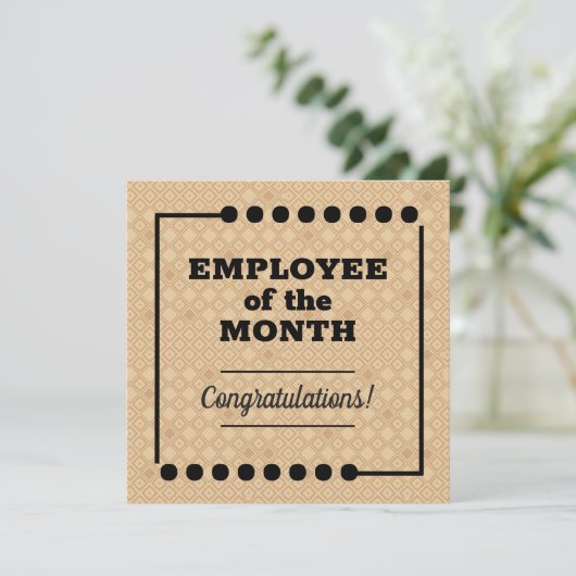 Angestellter der monatlichen Anerkennungskarte Einladung (Stehend Vorderseite)